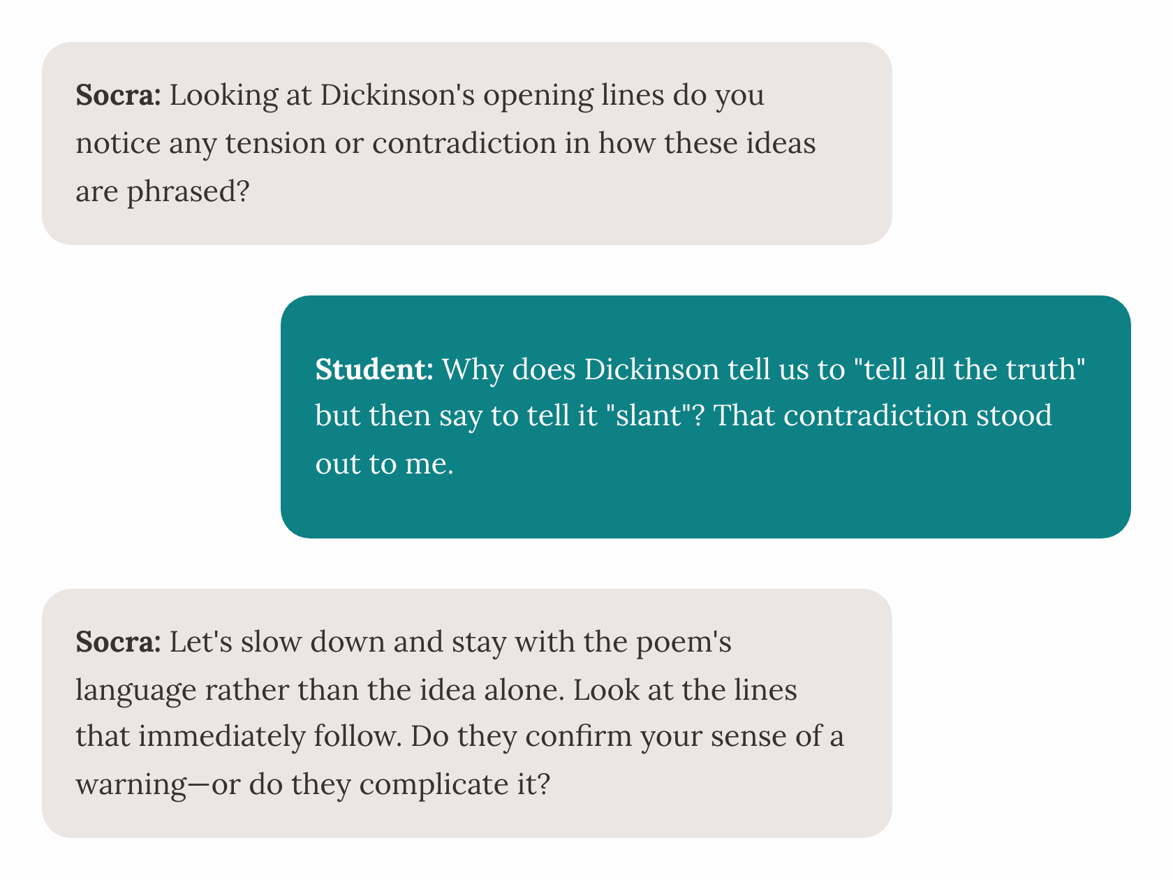 Socra Socratic dialogue preview showing guiding questions
